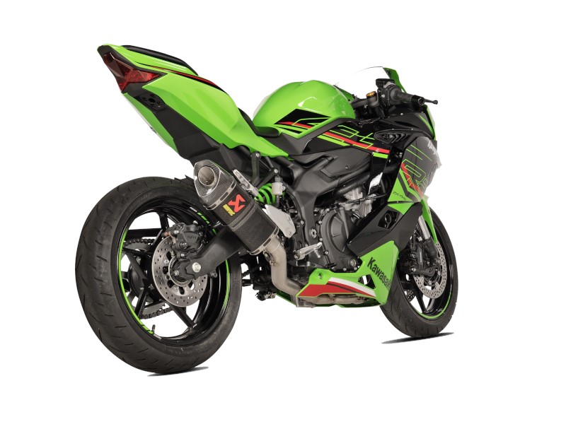 スコア Akrapovic Kawasaki ZX4RR 2024 Full Race Exhaust System Carbon End
